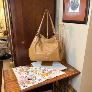 Coach Tan Leather Shoulder Bag